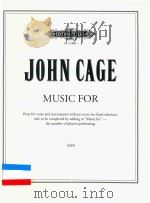 MUSIC FOR PARTS FOR VOICE AND INSTRUMENTS WITHOUT SCORE CELLO     PDF电子版封面    JOHN CAGE 