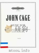 MUSIC FOR PARTS FOR VOICE AND INSTRUMENTS WITHOUT SCORE TRUM PET     PDF电子版封面    JOHN CAGE 