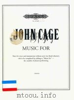 MUSIC FOR PARTS FOR VOICE AND INSTRUMENTS WITHOUT SCORE CLARINET     PDF电子版封面    JOHN CAGE 