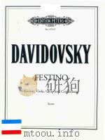 FESTINO GUITAR VIOLA CELLO AND CONTRABASS     PDF电子版封面    DAVIDOVSKY 
