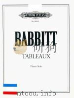 TABLEAUX PIANO SOLO     PDF电子版封面    BABBITT 