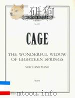 THE WONDERFUL WIDOW OF EIGHTEEN SPRINGS VOICE AND PIANO     PDF电子版封面    CAGE 