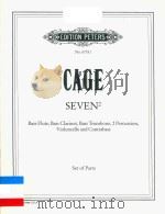 SEVEN BASS FLUTE BASS CLARINET BASS TROMBONE 2 PERCUSSION VIOLONCELLO AND CONTRABASS     PDF电子版封面    CAGE 
