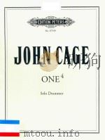 ONE SOLO DRUMMER     PDF电子版封面    JOHN CAGE 