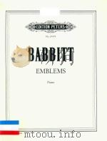 EMBLEMS PIANO     PDF电子版封面    BABBITT 