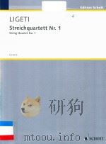 STREICHQUARTRTT NR1 STRING QUARTET NO 1 ED6476     PDF电子版封面    LIGETI 
