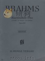 klarinette-Trio a-moll·a minor·la mineurOpus 114   1961  PDF电子版封面    Joh.Brahms 