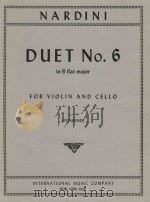 Duet No.6 in B flat major for Violin and Cello(feinland)   1960  PDF电子版封面    Pietro Nardini 
