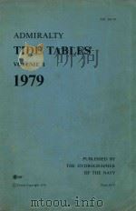Admiralty Tide Tables Volume 1 1979 European Waters Including Mediterranean Sea   1978  PDF电子版封面     