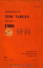 Admiralty Tide Tables Volume 3 1980 Pacific Ocean and Adjacent Seas Including Tidal Stream Tables Pa（1979 PDF版）
