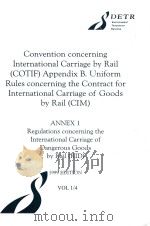 Regulations concerning the International Carriage of Dangerous Goods by Rail(RID) 1999 Edition Vol 1（1998 PDF版）