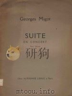 Suite en concert pour la harpe   1931  PDF电子版封面    Georges Migot曲 