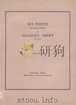 Six pieces pour harpe 1.Matin sur l'eau   1917  PDF电子版封面    Jacques Ibert曲 