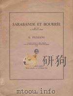 Sarabande et bourree pour cor ou violoncelle et piano   1969  PDF电子版封面    E.Passani曲 