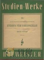 Etuden fur violoncello david popper opus 761     PDF电子版封面    David Popper曲 