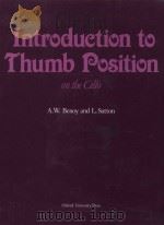 Introduction to Thumb Position   1965  PDF电子版封面    A.W.Benoy曲 