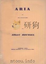 Aria: pour alto et piano（1930 PDF版）