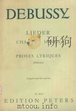 Proses lyriques: Debussy lieder   1973  PDF电子版封面    Claude Debussy曲 