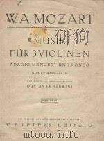 Musik Fur 3 Violinen violineⅢ     PDF电子版封面    W.A.Mozart曲 