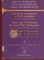 Tancok es Trioszonatak A ⅩⅦ.Szazadbol Ⅰ   1965  PDF电子版封面     