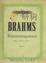 Klarinetten quintett opus115   1925  PDF电子版封面    J.Brahms曲 