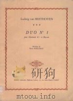 Duo No.1: pour Clarinette Si b et Basson   1979  PDF电子版封面    L.v.Beethoven曲 