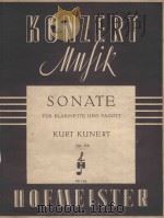 Sonate fur Klarinette und fagott op.20     PDF电子版封面    Kurt Kunert曲 