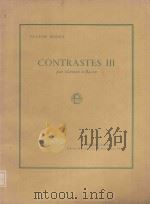 Contrastes Ⅲ: pour Clarinette et Basson   1977  PDF电子版封面    E.Bozza曲 