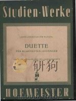 Duette fur Klarinetten-Anfanger   1954  PDF电子版封面     