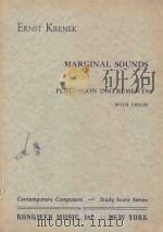 Marginal Sounds   1961  PDF电子版封面    Ernst Krenek曲 