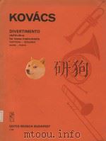 Divertimento   1974  PDF电子版封面    Kovacs Matyas曲 