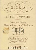Gloria for solo voices   1986  PDF电子版封面     