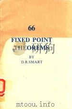 FIXED POINT THEOREMS   1974  PDF电子版封面  0521298334  D.R.SMART 