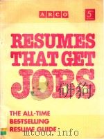 RESUMES THAT GET JOBS 5TH EDITION（1990 PDF版）