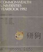 COMMONWEALTH UNIVERSITIES YEARBOOK 1992 VOLUME 2     PDF电子版封面  0851431364   