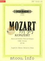 KONZERT FUR KLAVIER UND ORCHESTER D-moll Nr.20/kv466     PDF电子版封面    Wolfgang amadeus mozart 