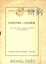 Goethe Lieder PER UNA VOCE DI MEZZO SOPRANO E TRE CLARINETTI（ PDF版）