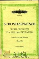 SECHS GEDICHTE VON MARINA ZEETAJEWA OPUS143（1973 PDF版）