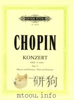 KONZERT opus21     PDF电子版封面    chopin 
