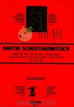 Lieder fur bab und klavier erstausganbe songs for bass and grang piano first edition op.121/123     PDF电子版封面     
