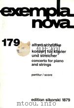 exempla nova 179 konzert fur klavier und streicher concerto for piano and strings     PDF电子版封面    alfred schnittke 