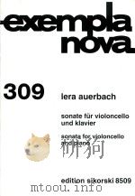 sonate fur violoncello und klavier sonata for violoncello and piano     PDF电子版封面    Lera auerbach 
