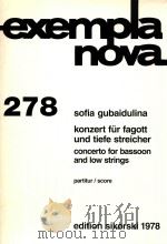 konzert fur fagott und tiefe streicher concerto for bassoon and low strings     PDF电子版封面    sofia gubaidulina 