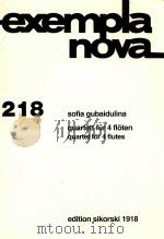 exempla nova 218 quartett fur 4 floten quartet for 4 flutes（ PDF版）