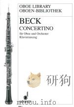 Concertino fur oboe und orchester klavierauszug     PDF电子版封面    conrad beck 