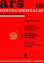 ars 18 instrumentalis 2 sonaten fur Horn(Engl.Horn) und streicher 2 sonatas for Horn(Engl.Horn)and s     PDF电子版封面     