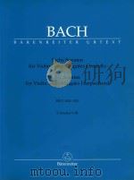 sechs sonaten fur violine und obligates cembalo six sonatas for violin and obbligato harpsichord BWV     PDF电子版封面    j.s.bach 