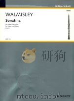 Sonatina for oboe and piano fur oboe und klavier     PDF电子版封面     