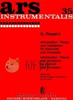 ars instrumentalis introduktion thema und variationen fur klarinette und orchester（ PDF版）