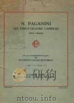Les vingt-quatre caprices pour violon     PDF电子版封面    N.paganini 